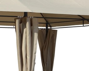 Veľký záhradný altánok Barbara 400x300 cm, béžový