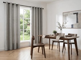 Záves TAVIO 140x250 cm, svetlo sivý Zavesenie: Kovové krúžky