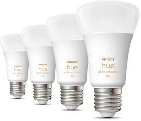 SADA 4xLED Stmievateľná žiarovka Philips Hue WHITE AMBIANCE E27/6W/230V 2200-6500K