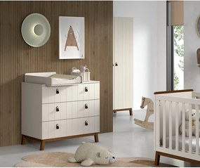 Béžová detská komoda s prebaľovacím pultom 98,5x94x57 cm Sezane – Vipack