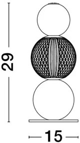 Rustikálna stolová lampa Brille