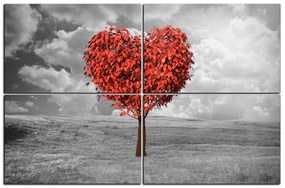 Obraz na plátne - Srdce v tvare stromu 1106D (120x80 cm)