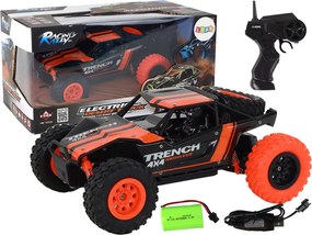 LEAN Toys Diaľkovo ovládané terénne auto R/C 1:24 oranžové