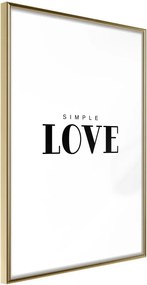 Plagát s jednoduchým nápisom - Simple Love