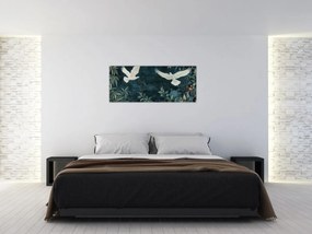 Obraz - Dve holubice (120x50 cm)
