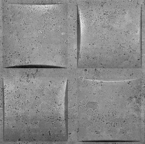 3D panel 0074, rozmer 50 cm x 50 cm, PLAID beton svetlý, IMPOL TRADE