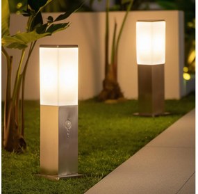 Brilagi - Vonkajšie svietidlo so senzorom NOVA 1xE27/15W/230V 40 cm IP44 matný chróm