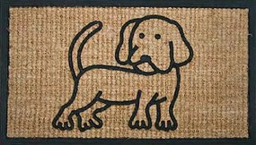 BO-MA, Rohožka Kokos + guma pes – na von aj na doma, 40x70, hnedá, chodba / predsieň