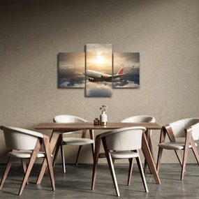 Obraz - Lietadlo v oblakoch (90x60 cm)