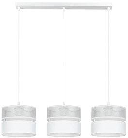 Luster na lanku LIMA 3xE27/60W/230V strieborná/biela
