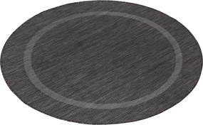 Ayyildiz, Kusový koberec Relax 4311 Black kruh, 120x120 (priemer) kruh, čierna, chodba / predsieň