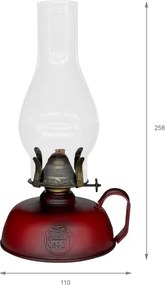 BRILAGI - Petrolejová lampa MERLIN červená