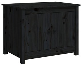 vidaXL Konferenčný stolík čierny 71x49x55 cm borovicový masív