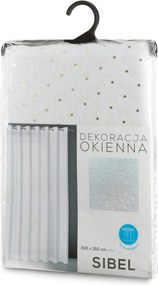 ZÁCLONA NA KRÚŽKOCH SIBEL 300 CM X 250 CM BIELA