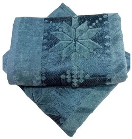 Žakarový froté uterák modrý hviezdička 50x90cm TiaHome