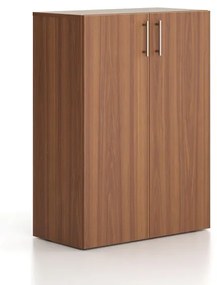 Kancelárska skriňa nízka SOLID, 800 x 400 x 1080 mm, orech