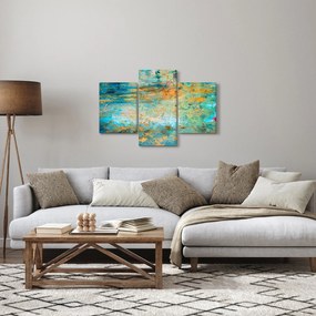 Obraz modrej abstrakcie (90x60 cm)