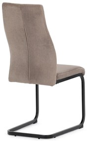 Autronic - Židle jídelní, cappucino látka, černý kov - DCL-X7018 CAP2 AKCE