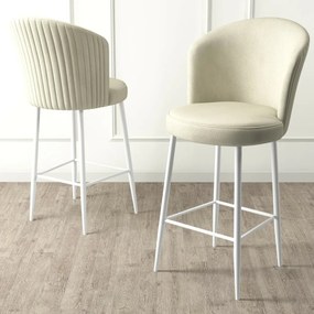 Sada barových stoličiek Alte Cream and White, 2 ks, 2 ks