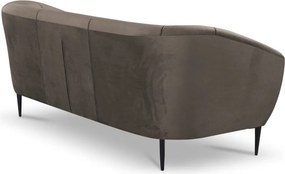 Trojmiestna pohovka Olivio, blatovo hnedá zamatová tkanina