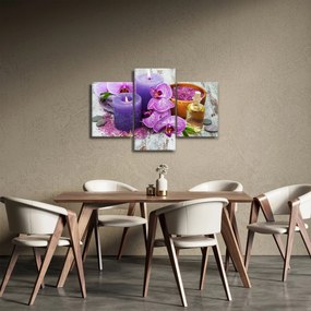Obraz orchideí a sviečok (90x60 cm)