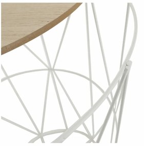 Kondela Príručný stolík, prírodná/biela, NANCER TYP 3