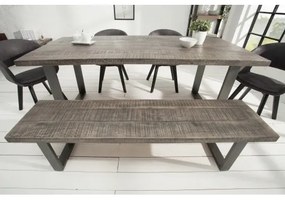 Lavica 38665 170cm Masív drevo Mango šedá  - Komfort-nábytok