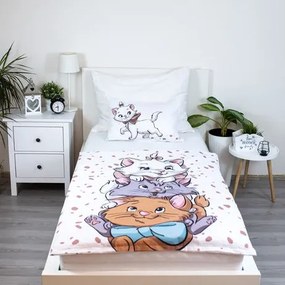 Jerry Fabrics Obliečky do postieľky 100x135 + 40x60 cm - Marie Cat "Friends"