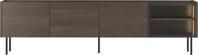 RTV skrinka Dunari 220 cm s kovovými nohami - dub dunin