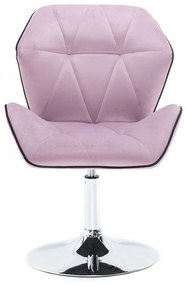 LuxuryForm DESIGN Stolička MILANO MAX VELUR na striebornom tanieri - levanduľa