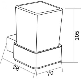 Mexen príslušenstvo, Pavo držiak na kefku, chrómová, 7030438-00