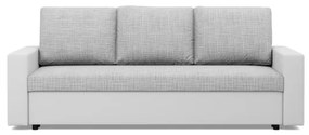 Trojmiestna rozkladacia sedačka LUNA sivá / biela