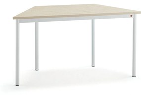 Stôl SONITUS TRAPETS, 1400x700x720 mm, linoleum - béžová, biela