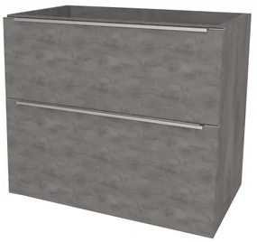 Mereo, Mereo Mailo, kúpeľňová skrinka 81 cm, chróm madlo, Multidecor, Betón tmavosivý, MER-CN591SBET2