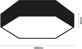 LED stropné svietidlo LED/200W/230V 3000/4000/6500K priemer 100 cm čierne