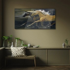 Skleneny obraz Abstrakcie zvierat kone