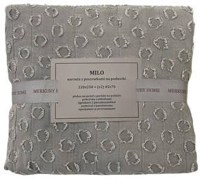 Prikrývka na posteľ Milo 220x250 svetlosivá Merkury Home