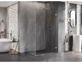 Mexen Lunar-B, pravostranný výklopný sprchový kút 80 x 70 cm, 8mm číre sklo, chrómový profil, 832-080-070-01-00-P