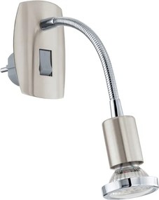 Eglo 902366 - Zásuvkové LED svietidlo MINI 1xGU10/2,8W/230V matný chróm