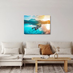 Sklenený obraz - Bora Bora (70x50 cm)