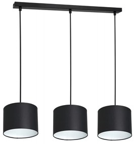 Luster na lanku ARDEN 3xE27/60W/230V čierna/biela