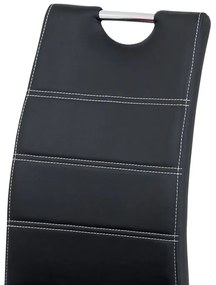 BONTEC Jedálenská stolička, čierna, ekokoža, HC-481 BK Farba: Šedá