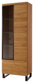 Vitrína Pratto 11 67 cm z masivu pravá dub Rustikal