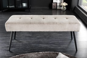 Lavička Boutique 100cm svetlošedá šnúra