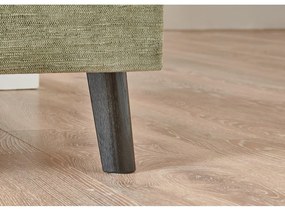 Zelená čalúnená jednolôžková posteľ s úložným priestorom 120x200 cm Kiruna – Meise Möbel