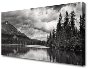 Obraz Canvas Hora les jazero príroda 140x70 cm
