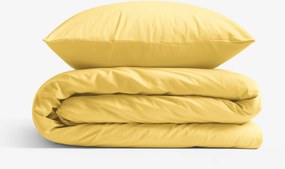 Goldea bavlnené posteľné obliečky - žlté 140 x 200 a 70 x 90 cm