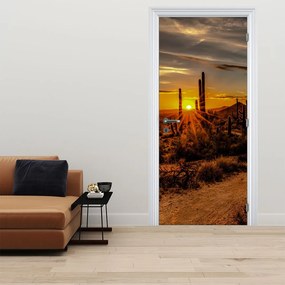 Fototapeta na dvere - Koniec dňa v arizonskej púšti (95x205cm)