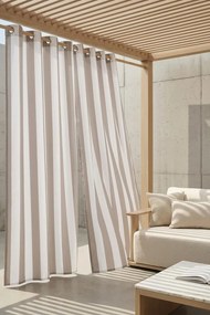 Záves s krúžkami TARAS STRIPES béžový 140x220 cm