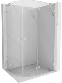 Mexen Lunar, L pravý polkruhový sprchový kút 100 x 70 cm, 8mm číre sklo, oceľový profil, 833L-100P-070L-97-00